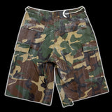 2AM ESSENTIALS 001 — WOODLAND CAMO CARGO SHORTS