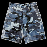 2AM ESSENTIALS 001 — BLUE CAMO CARGO SHORTS *LIMITED SIZES*